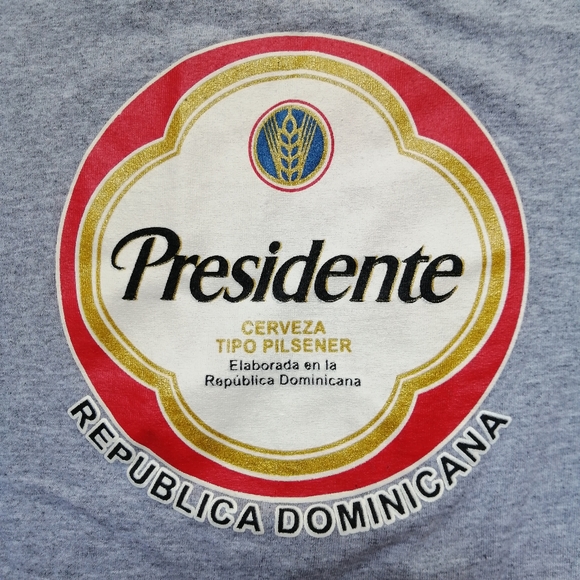 Presidente Cerveza Grey T-shirt Large - Picture 2 of 4